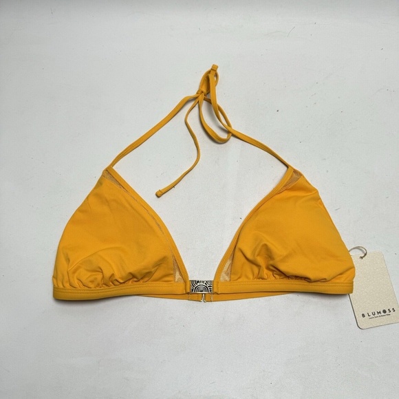 NEW BLUMOSS MAI MESH PANEL TRIANGLE BIKINI TOP- SUNSET Large - Picture 5 of 14